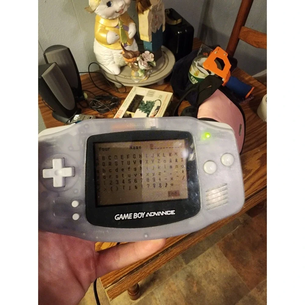 Vintage Nintendo Game Boy Advance Glacier Handheld Gaming Console, Bag, Games